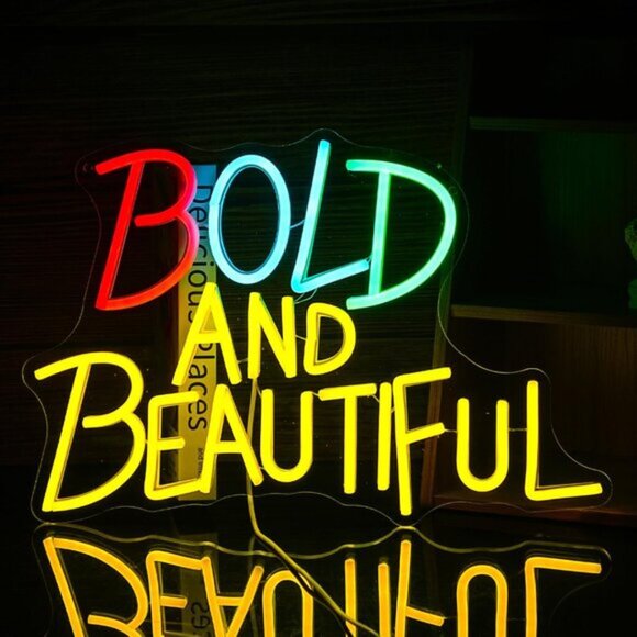 New Bold and Beautiful Neon Sign – LED Wall Decor Light for Stylish Room Decor - Picture 5 of 7